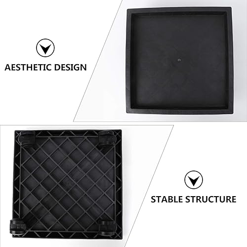 Miniatura 9 de Soporte de bandeja para plantas con ruedas de plástico grueso para macetas para una fácil movilidad, versátil para jardín, patio y balcón