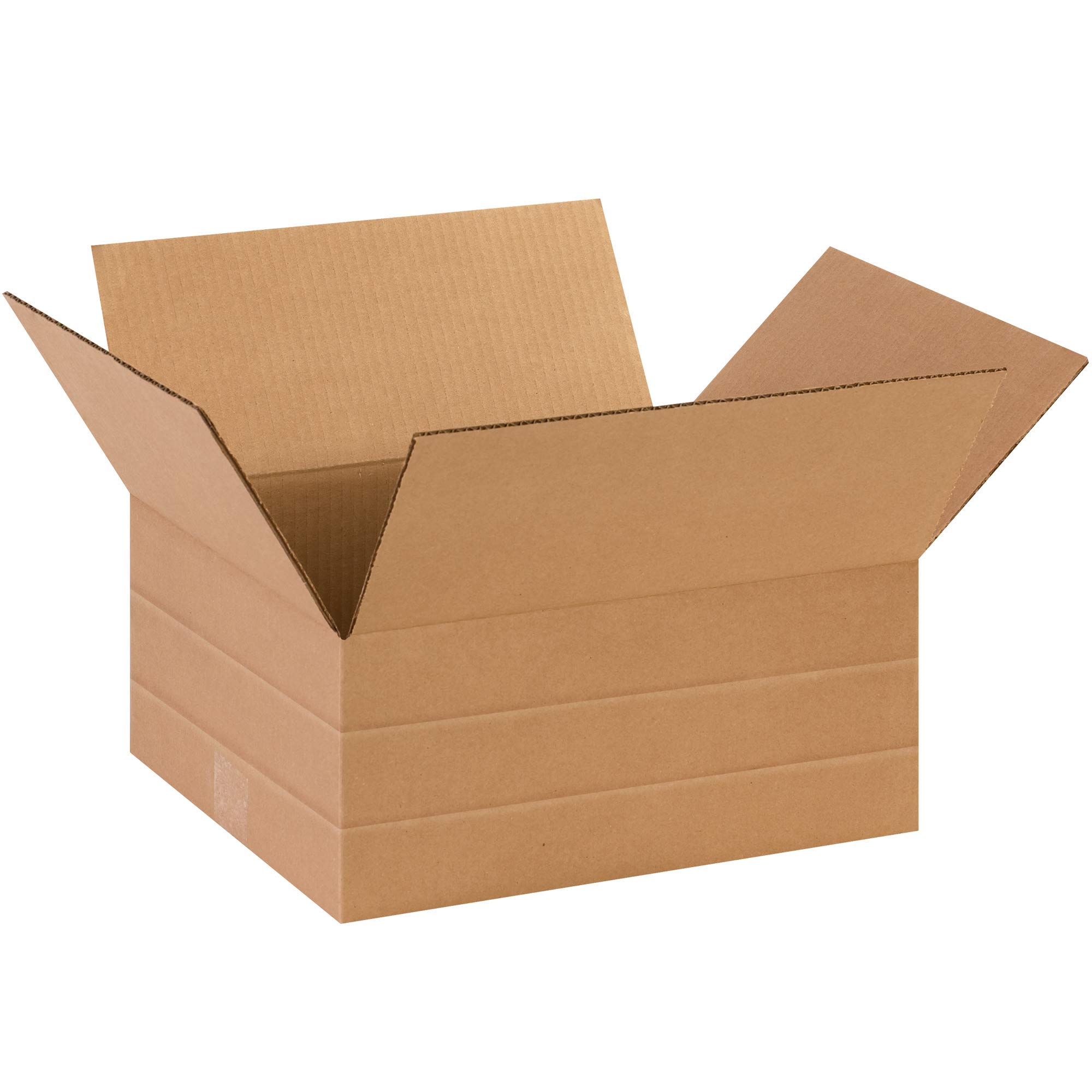 Aviditi Corrugated Cardboard Multi-Depth Shipping and Mailing Boxes, 14" L x 10" W x 6" H, Brown/Kraft, Easy-to-Assemble, Great for Small Businesses (