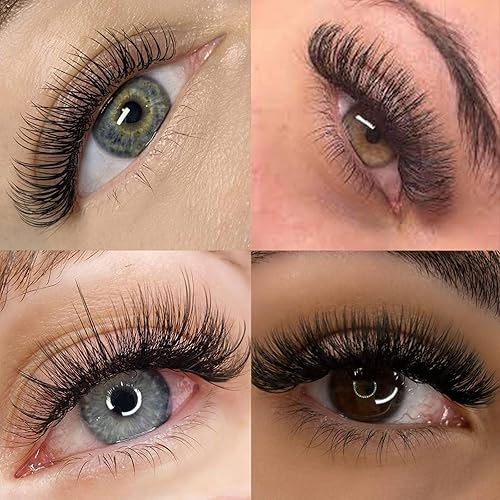 Miniatura 7 de DF - Extensiones de pestañas de volumen de 0.001 in, rizo C, 0.012 in, 0.394 in, súper fáciles de abrir, pestañas de volumen de floración rápida,