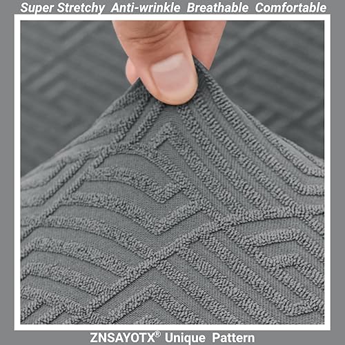 Miniatura 7 de ZNSAYOTX Fundas elásticas para cojines de sofá, fundas de asiento de repuesto suave, patrón único, protector de muebles con parte inferior elástica