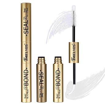 Lash Bond and Seal - Waterproof Lash Cluster Glue, 2-in-1 Strong Hold & Sealant for 72Hrs, Upgraded Long Lasting & Non-Irritating DIY Eyelash Extension at Home, by TMIELYBS White Bond,10ML