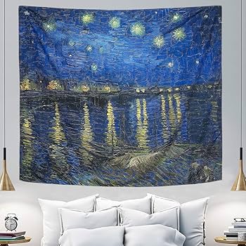 Amazon.co.jp: DCLINA 星月夜のタペストリーの壁掛け、ゴッホ