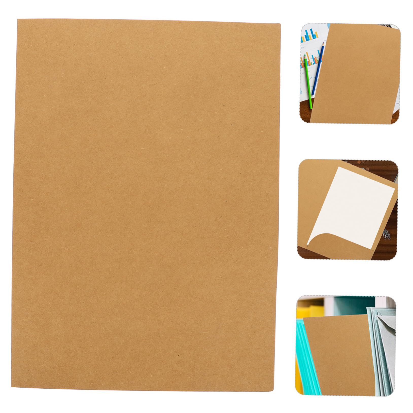 NUOBESTY Fächermappen A4 aus Kraftpapier 20 Stück Präsentationsmappen für Belege und Angebote Verschleißfest Papier Ordentlich im Büro