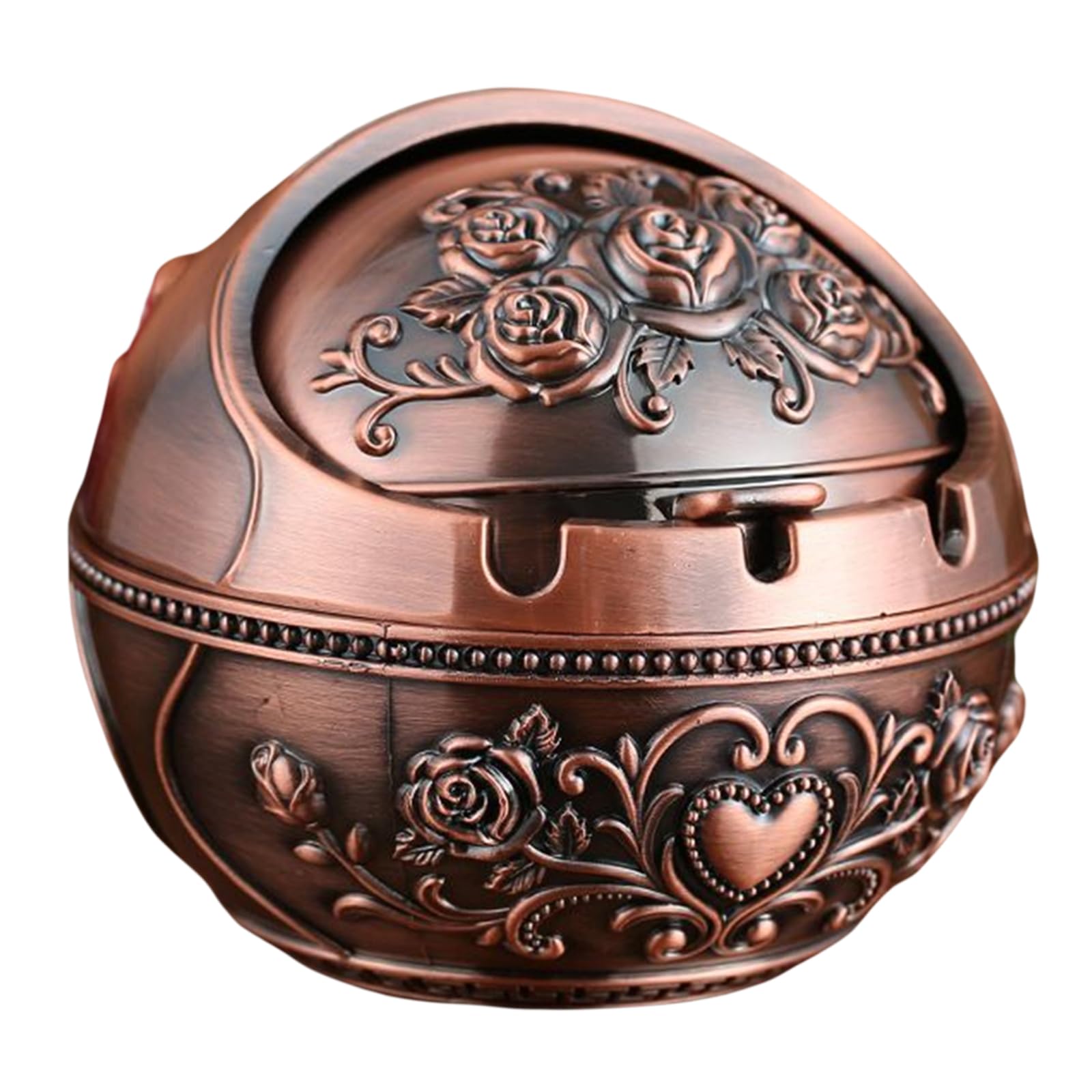 Windproof Metal Ashtray with Lid Retro Box