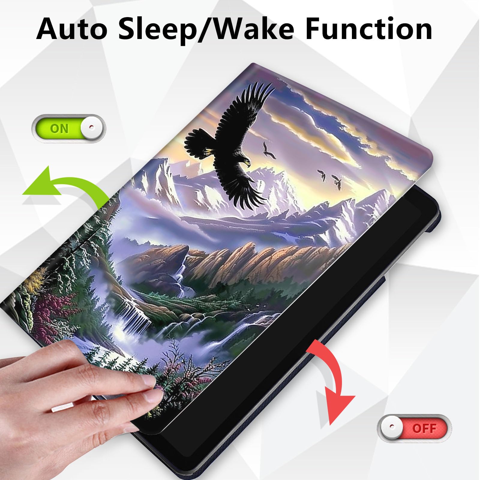 Custodia intelligente rotante per iPad Pro 11 pollici M4 (2024) W S portapenne, supporto girevole a 360 gradi, copertura antiurto auto sleep/wake, azzurro