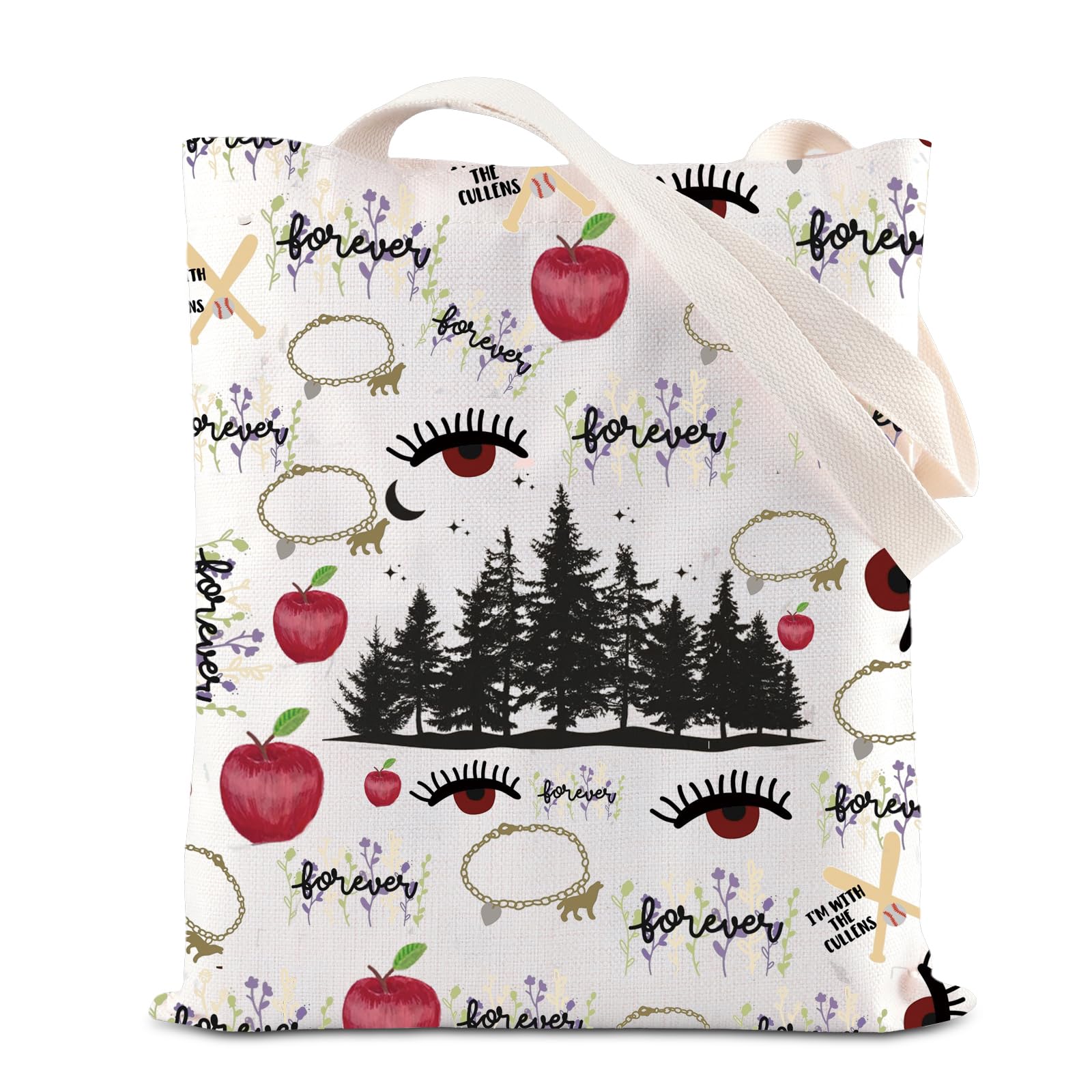 ENSIANTH Movie Inspired Tote Bag - Edward's Gift Forks Washington Vampire Lover City Of Forks Bag