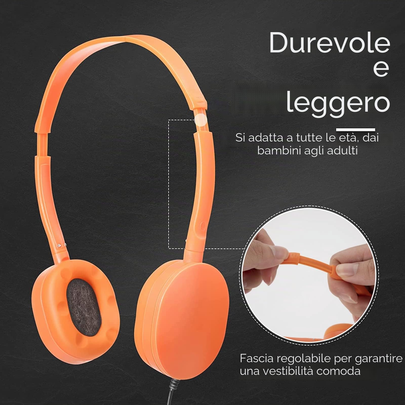 Confezione da 24 cuffie cablate Geekria per la classe, cuffie on-ear regolabili, cuffie per bambini con filo per scuole, studenti, biblioteche, laboratorio informatico, centri di test