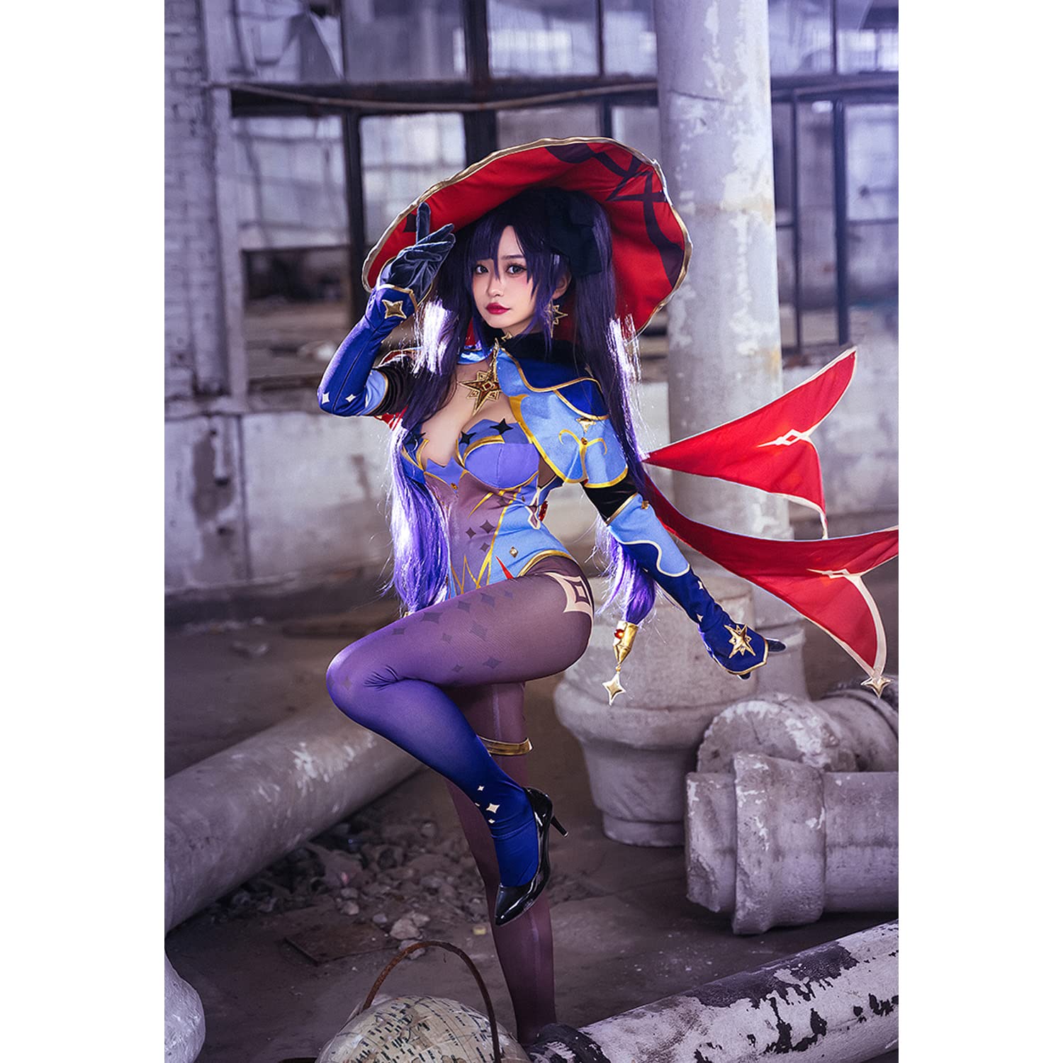 原神 モナ コスプレ Sサイズ ウィッグ付 コスプレ衣装 げんしん Amazon.co.jp: 『ウィッグ付き』【帽子/靴下付き】原神 モナ