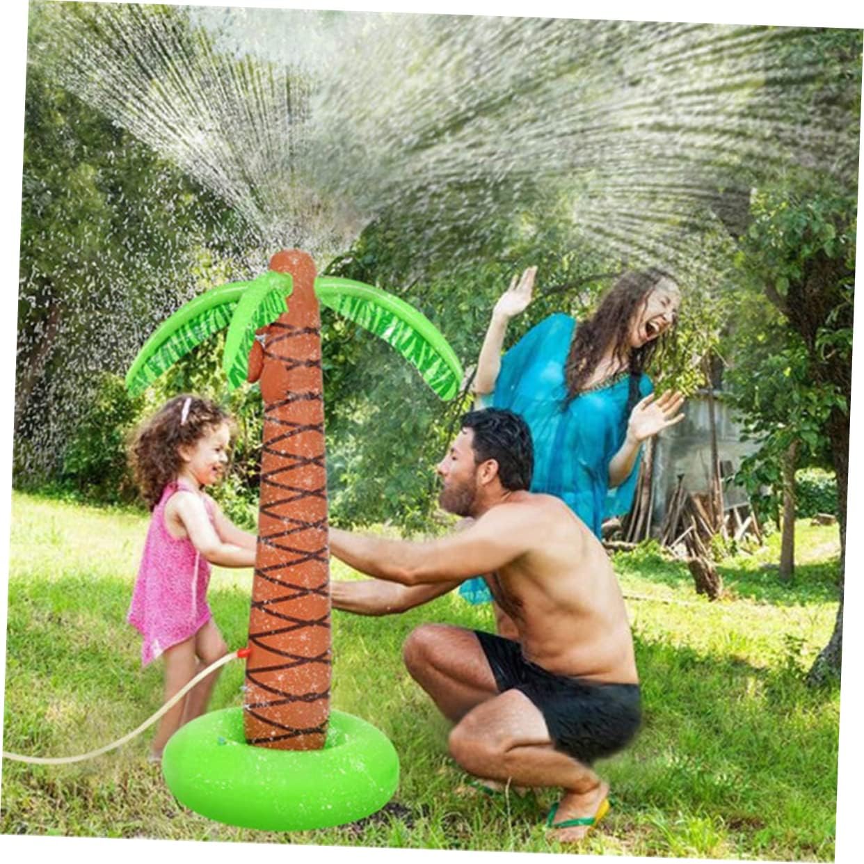 ERINGOGO 1pc Inflatable Spraying Coconut Tree Toy for Boys and Girls Watering Game for Lawn Playtime Portable and Lightweight Design for Activities