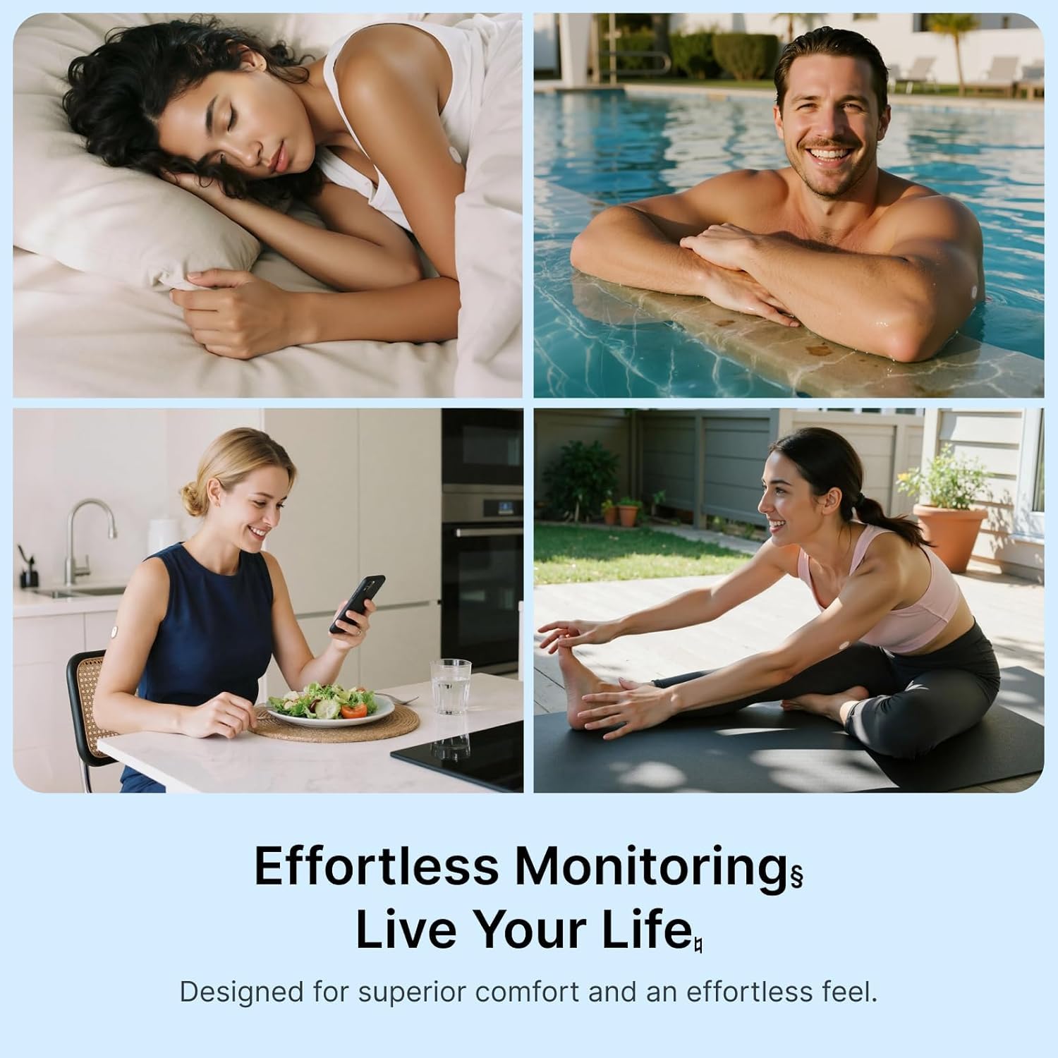 SIBIO KS3 Kontinuierliches Keton-Monitoring (CKM), 14-Tage Wearable-Sensor zur präzisen Ketose-Überwachung, professionelles Echtzeit-Tracking für ketogene & Low-Carb-Diäten, kompatibel mit iOS/Android
