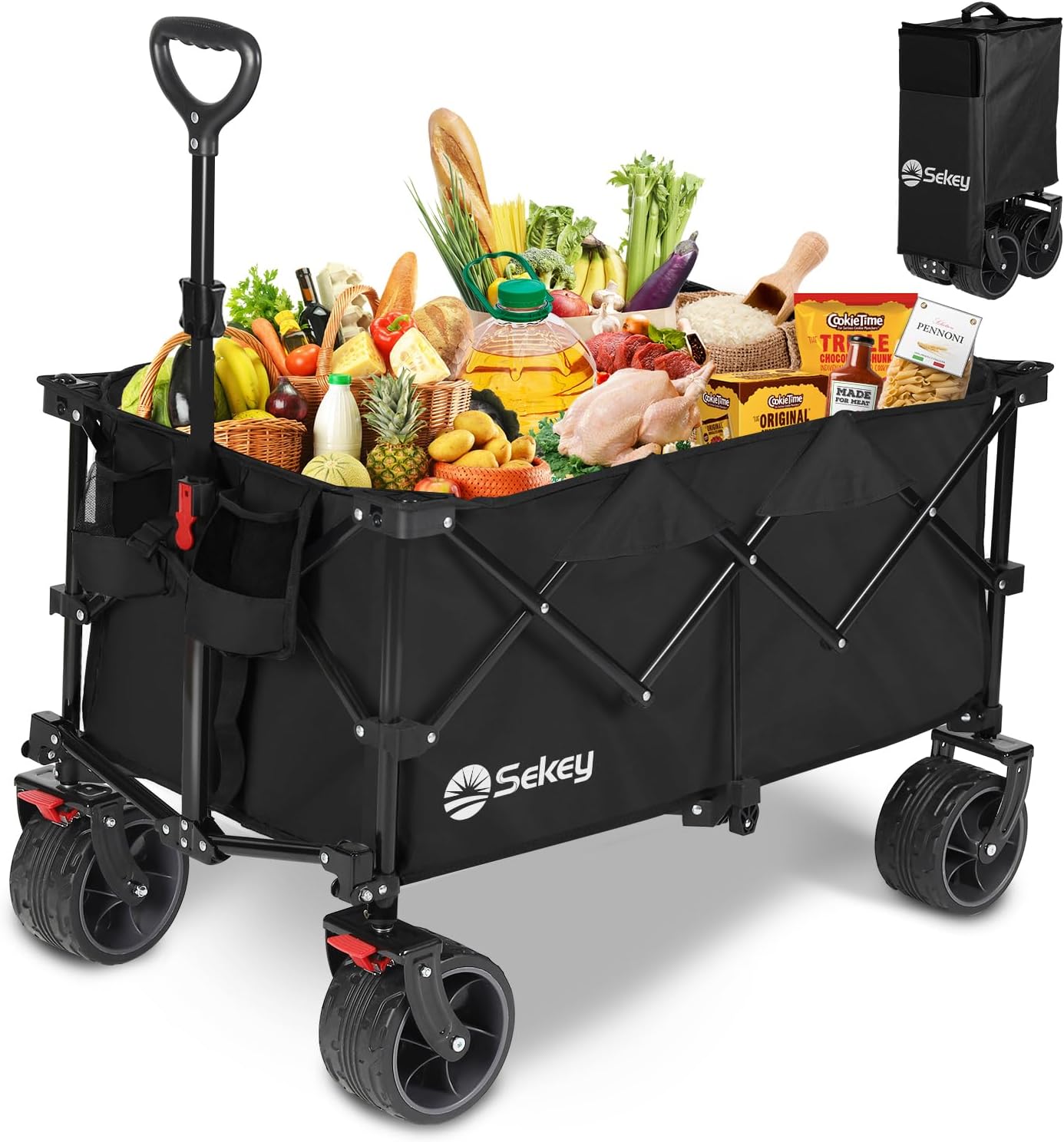 Sekey 135L Folding Festival Trolley with AllTerrain Extra Wide Wheels