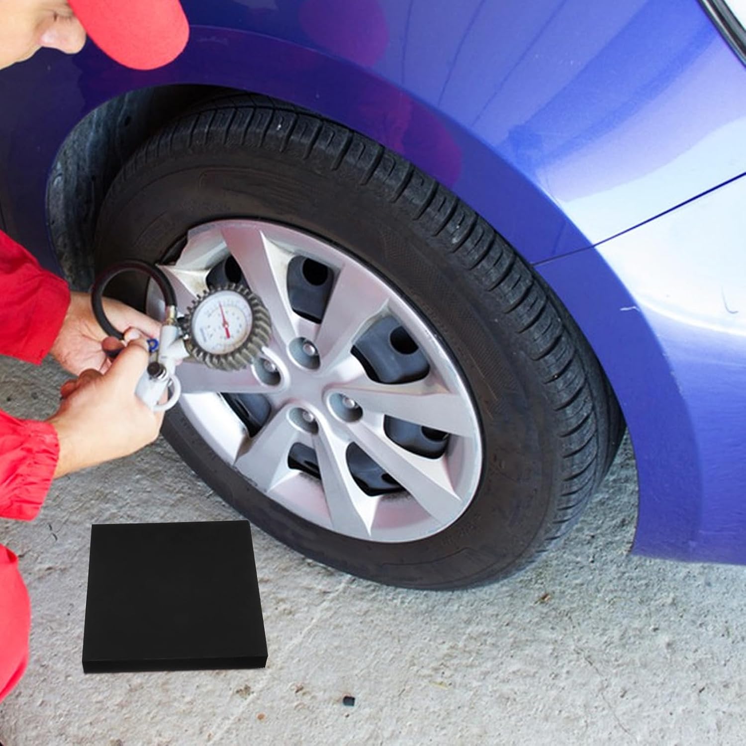 Rubber Jack Pad for Rv and Trailer with Shock Absorption and Easy Installation, Sturdy Black Rubber Lift Blocks for Vehicle Lifting and Routine Maintenance