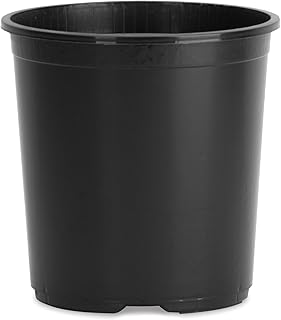 Round Nursery Planter Pot - The HC Companies Heavy Duty 3 Gallon Plastic Plant Container for Outdoor Plants Black (NSR003G0)