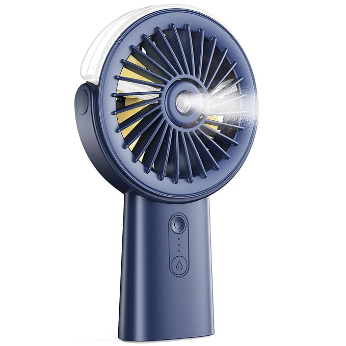 Otlonpe Handheld Misting Fan Portable, Small Personal Hand Held Rechargeable Mist Fan Water Spray