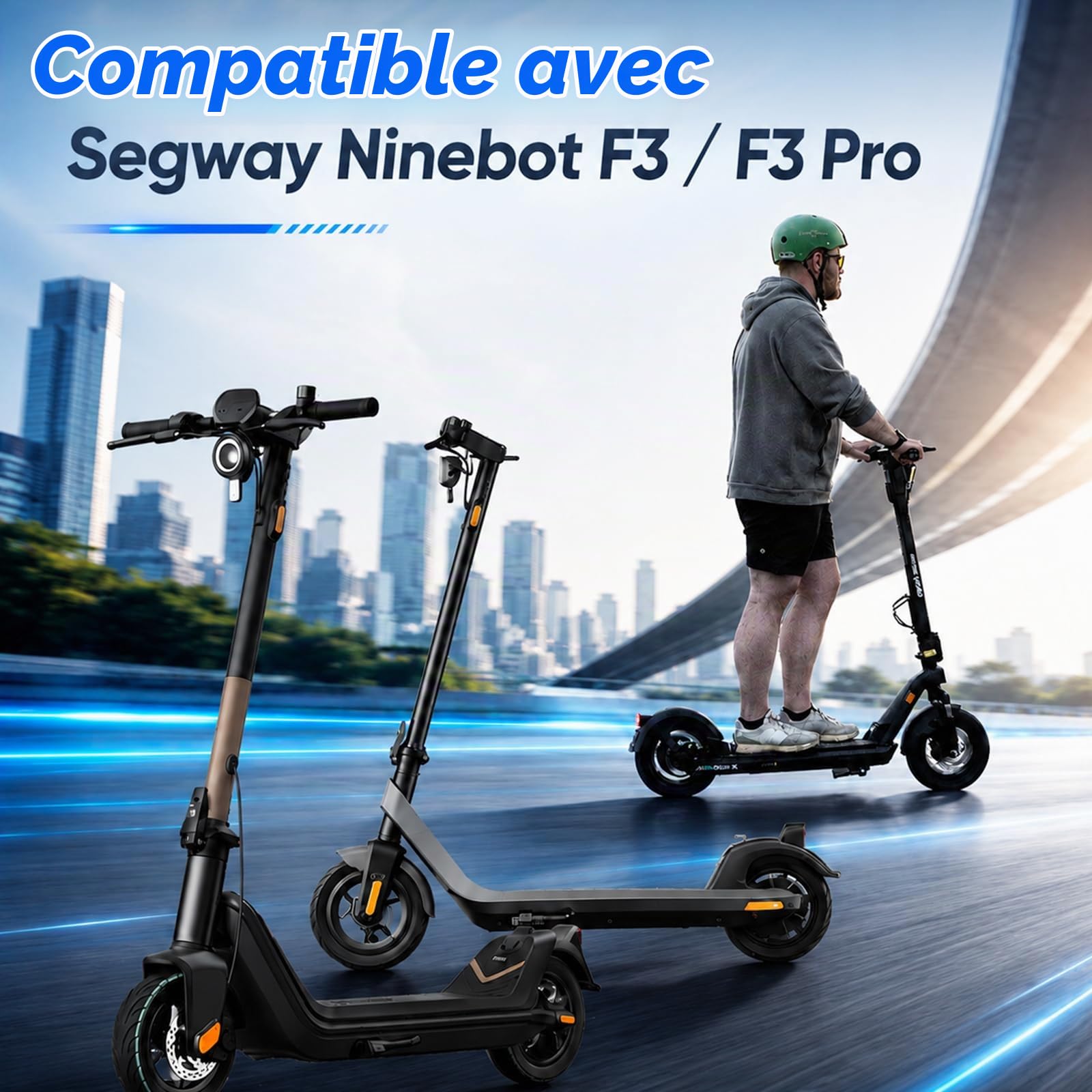 Puce De Réglage, Câble Déverrouillage pour Trottinette électrique Segway Ninebot F3/F3 Pro Amélioration La Vitesse Jusqu'à 40 Km/H La Vitesse sans Charge Bouton Déverrouillage Rapide