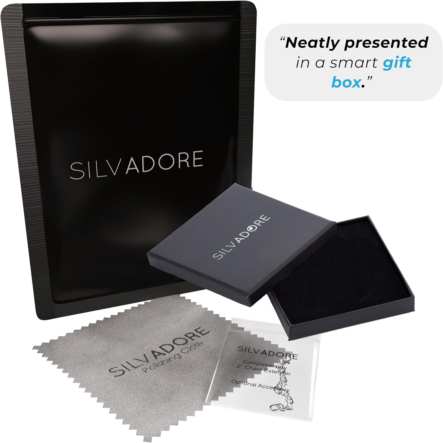 Silvadore Silver Chain for Men 9mm Cuban Link Mens Necklace (18/20/22/24in) image 2