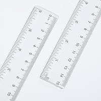 Vista 3 de 125 reglas de plástico transparente de 6 pulgadas a granel para aula, escuela, oficina