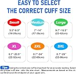3XL Blood Pressure Cuff, Adult Cuff, Fits Most Monitors, ARM Blood Pressure Replacement Cuff with 8 Connectors (3XL)