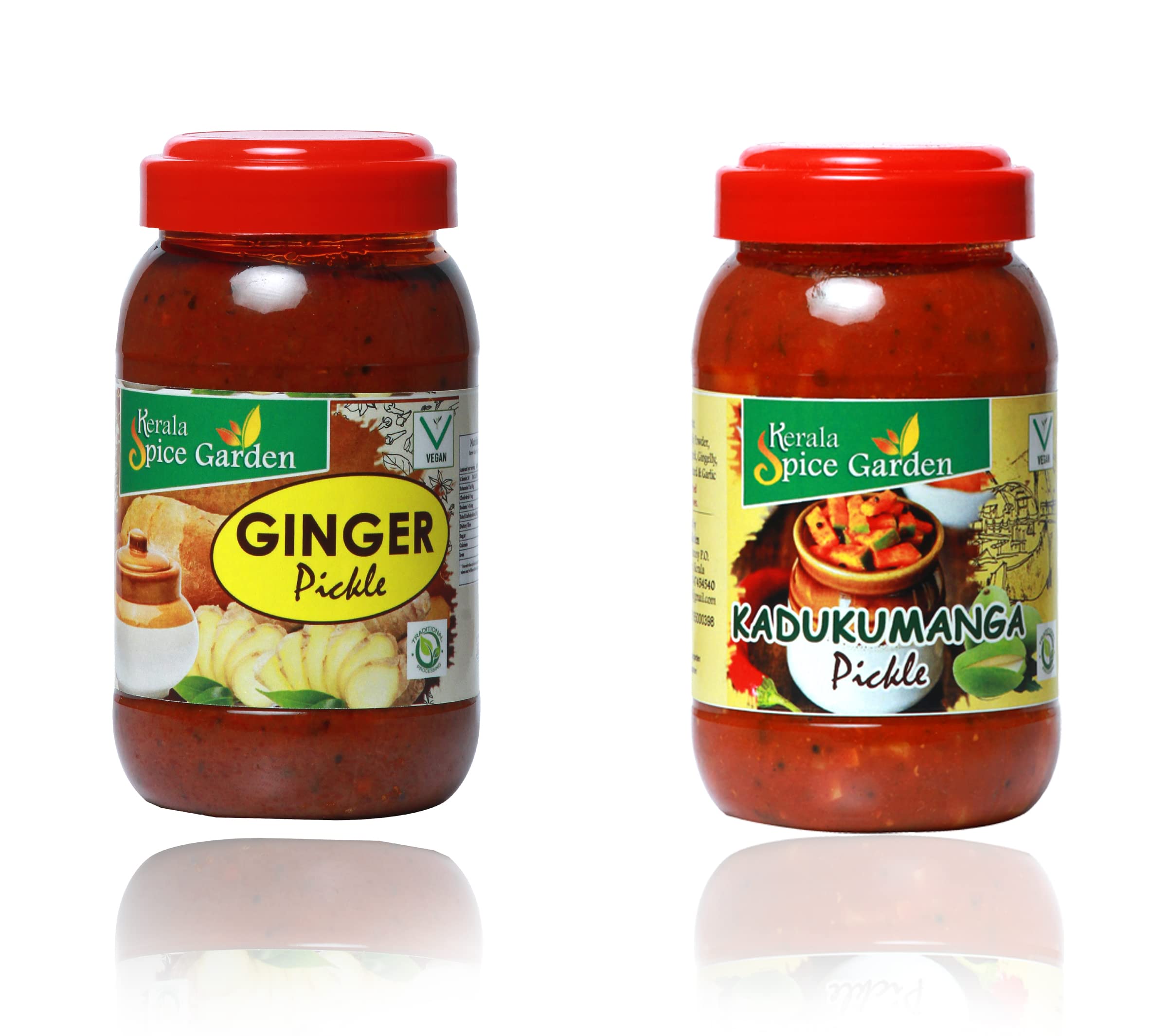 Kerala Spice Garden Ginger & Kadukumanga Pickle |100% Natural | Kerala Style | Combo 500g Ginger, Mango Pickle (2 x 500 g) (B09RVG57Y9) Amazon Price History, Amazon Price Tracker