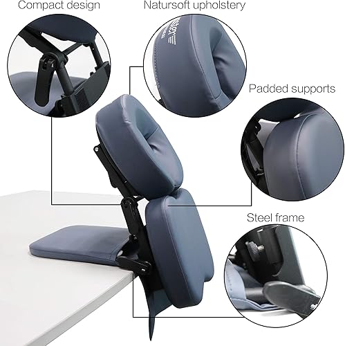 Miniatura 4 de Master Massage Kit de masaje Pack-n-go  Kit de masaje portátil de mesa boca abajo, perfecto para fácil de transportar en azul rey