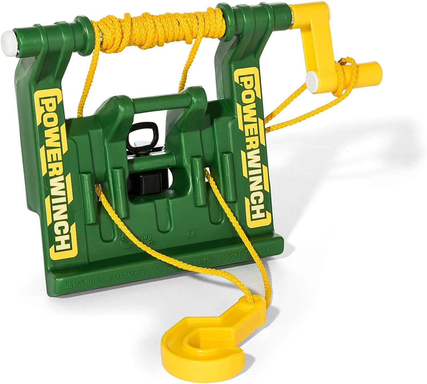 Rolly Toys rollyFarmtrac John Deere mit Frontlader, Seilwinde und Blinklicht (3-teiliges Set, Trettraktor für Kinder ab 3 Jahren mit Zubehör) 710454