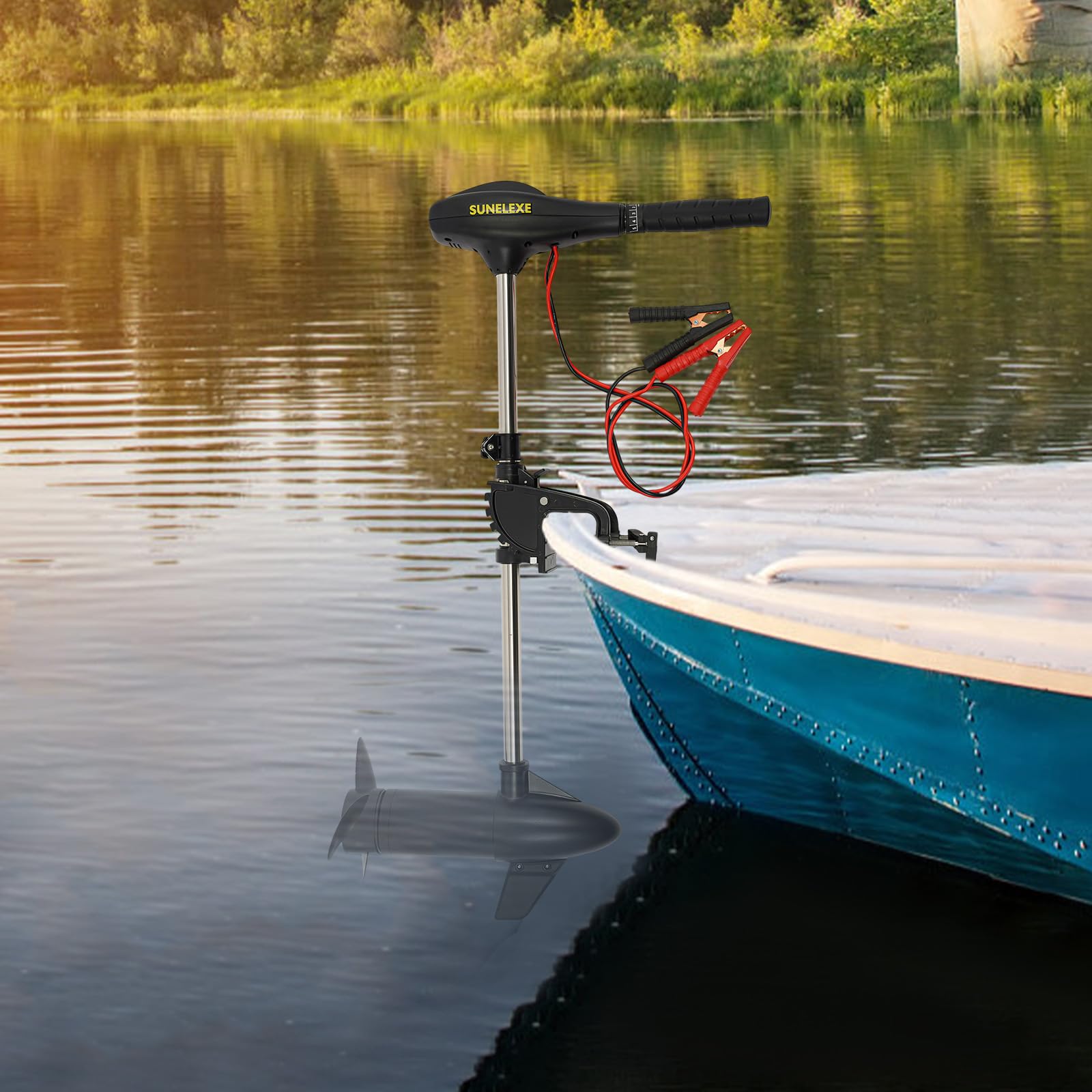 Moteur hors-bord extensible 12 V 58 lbs Moteur électrique puissant pour kayaks et bateaux, jusqu'à 500 kg