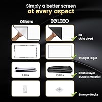 Vista 5 de 2025 Upgraded Portable Projector Screen - Black Backing, Straight Edges, Foldable, Washable and Wrinkle-Free - for Indoor Home Theater and Outdoor