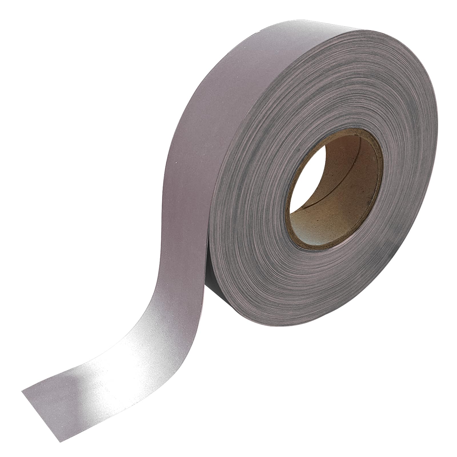 Reflektierendes Klebeband zum Nähen - Reflektorband [100 Meter x 50 mm] [Grau] 100% Polyester - Reflektor Tape Hohe Sichtbarkeit - Reflexionsvermögen ≥380