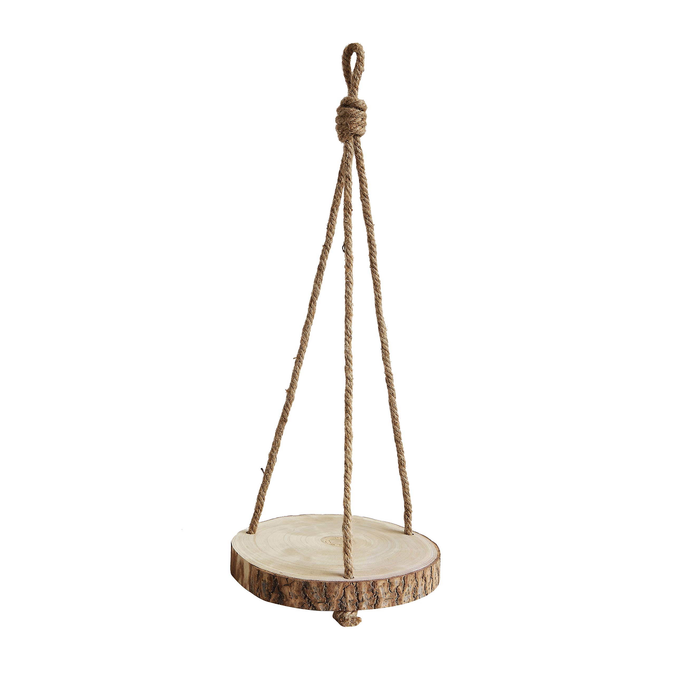 Creative Co-Op Round Paulownia Wood Slice Hanging Tray (each one will vary) Small