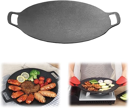 Sartén redonda antiadherente coreana, sartén coreana para barbacoa, sartén redonda con asa para estufa de interior y exterior, parrilla, freír, disponible en Yaxa Colombia