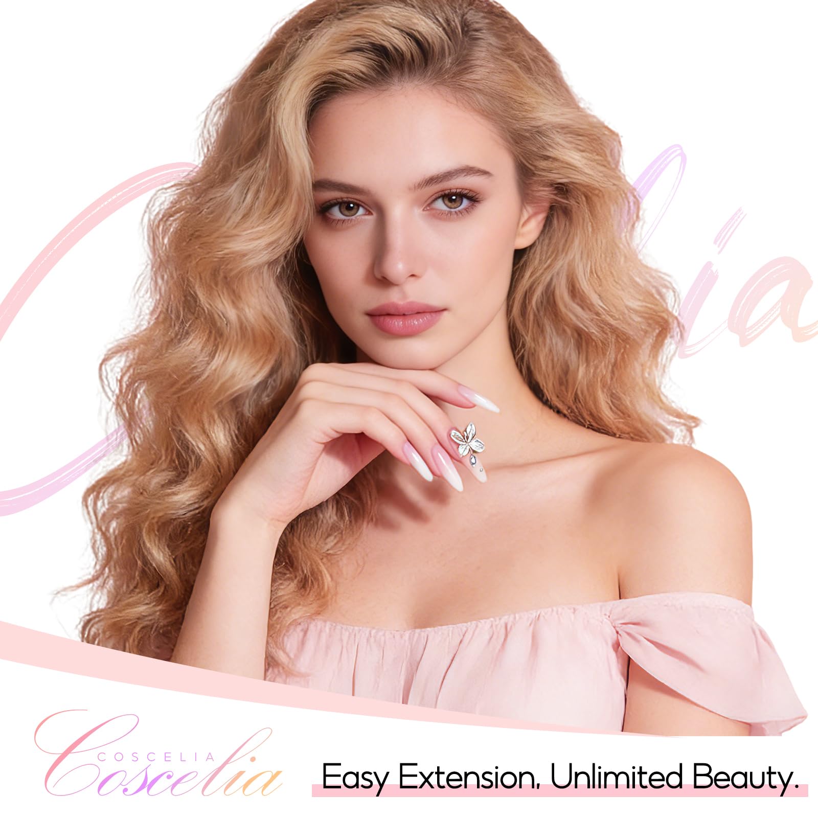 COSCELIA Gel Extensión de Uñas Kit, 4 * 16ml Poly Nail Gel Para Uñas Con Lampara Uñas y Slip Solution,Base Top Coat y Molde para uñas,Uñas Poligel Kit Completo para DIY — view 6