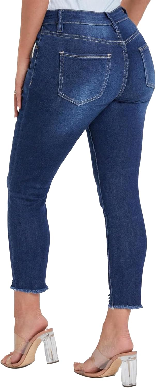 Royalty For Me Womens Women's Petite 4 Button Skinny Ankle Sustainable Jean