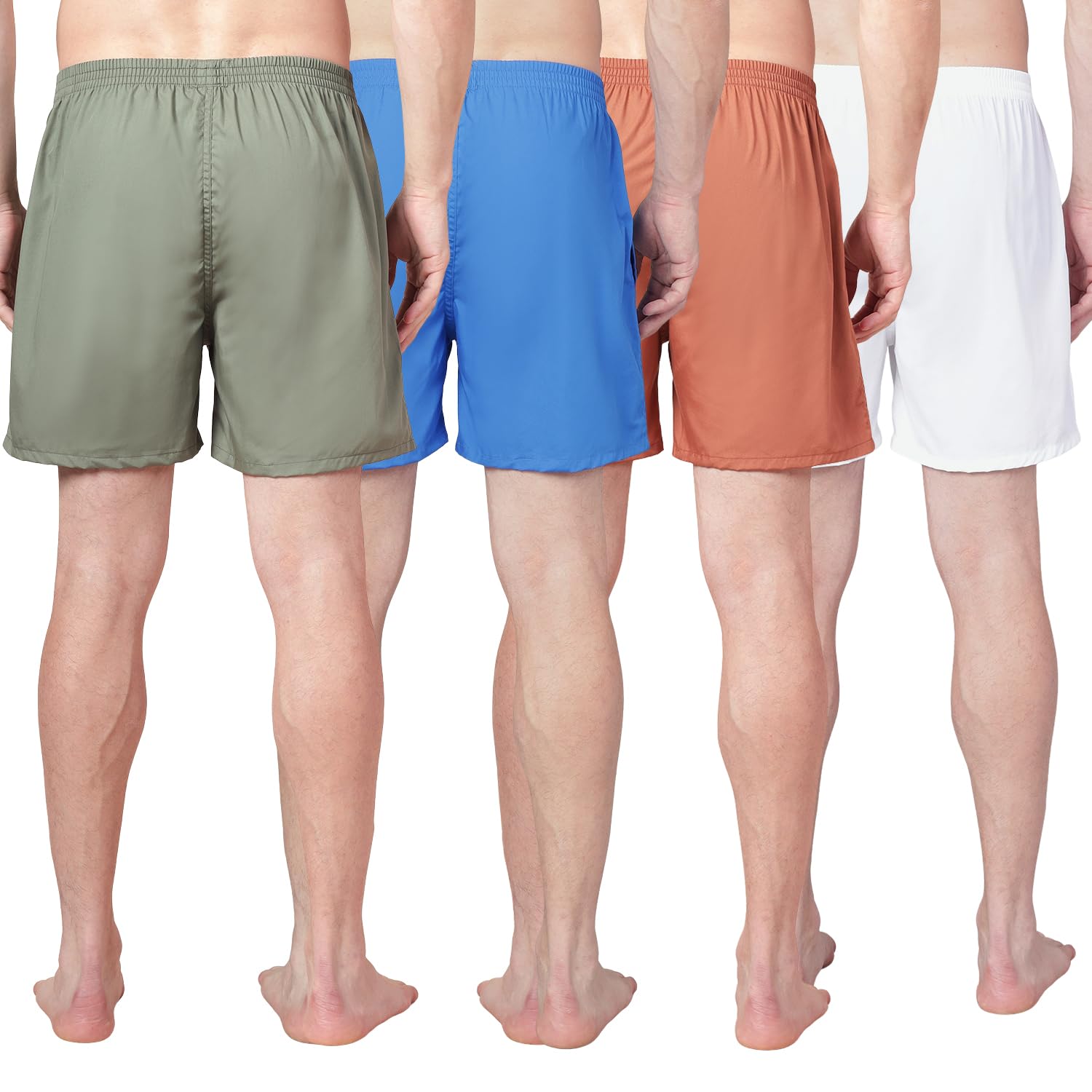 urban scottish Men’s 100% Cotton Solid Boxers Shorts with Side Pockets (Pack of 4) (USB-03-04-05-09-M)-picture-39