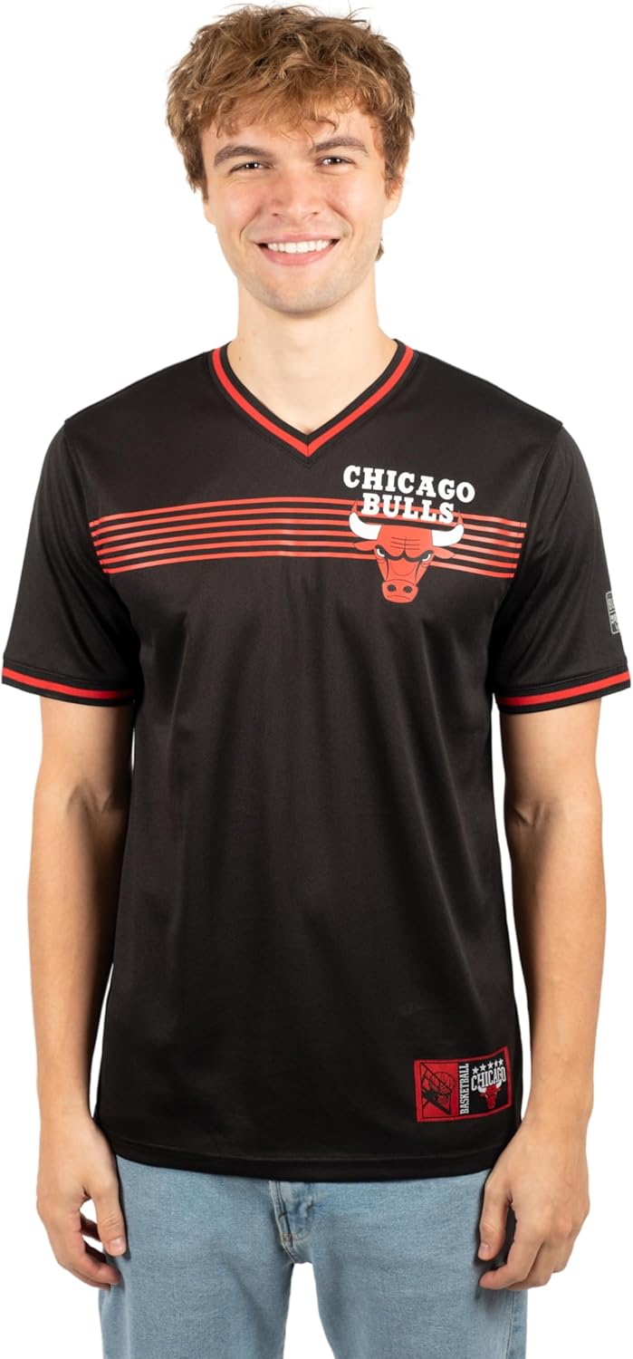 Ultra Game Men's NBA Official Jersey V-Neck Mesh Short Sleeve Tee Shirt - Image 3