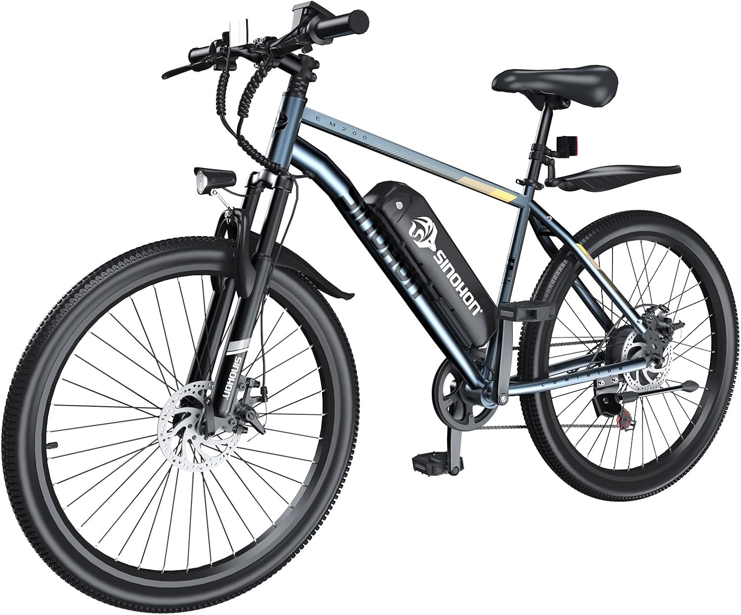 26" Electric Bike for Adults, E-Bike Commuter–500W Brushless Motor, 36V 10.4AH, 7-Speed Gear, Front Suspension Fork, 20MPH Top Speed, 37+ Miles Long Range–Certified to UL 2849