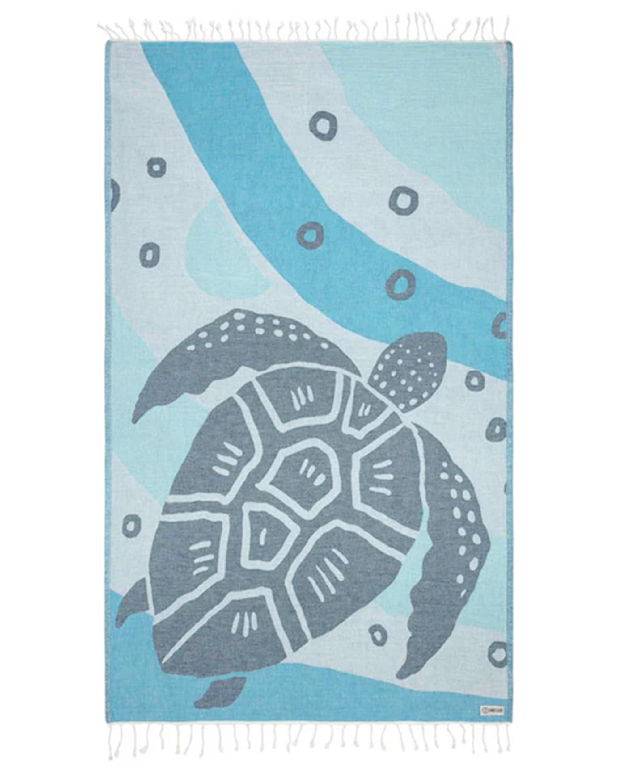 Sand Cloud Oversized Turkish Beach Towel (Bruno Blue) - 100% Certified Cotton Turkish Bath Towels - Sand Free & Quick Dry Large Beach Towel for Pool, Yoga, Picnic & Travel - As Seen on Shark Tank