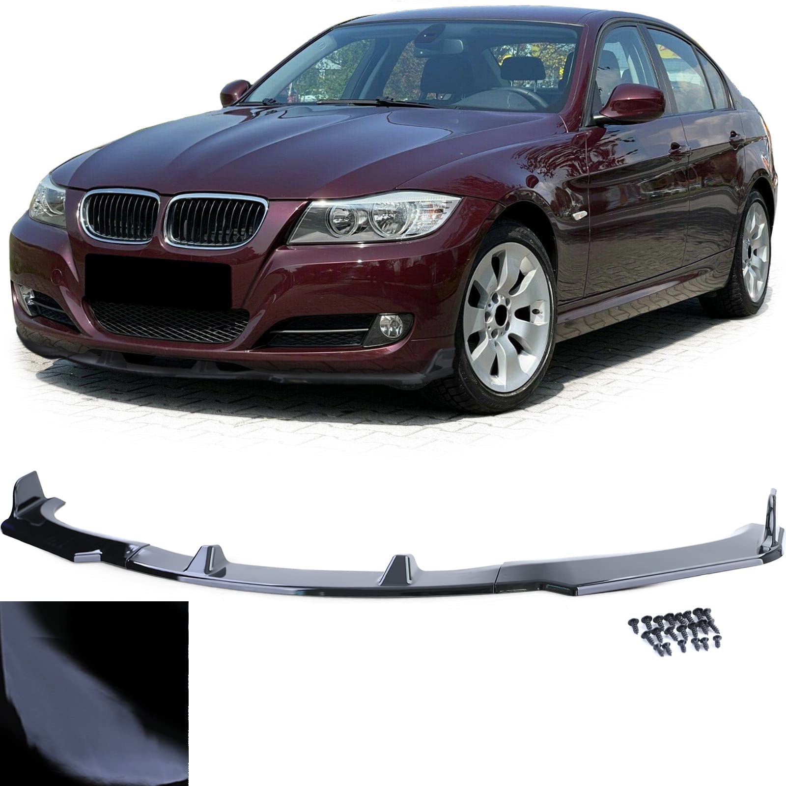 Front Spoiler Lippe Performance Schwarz Glanz passt für 3er BMW E92 E93 10-13