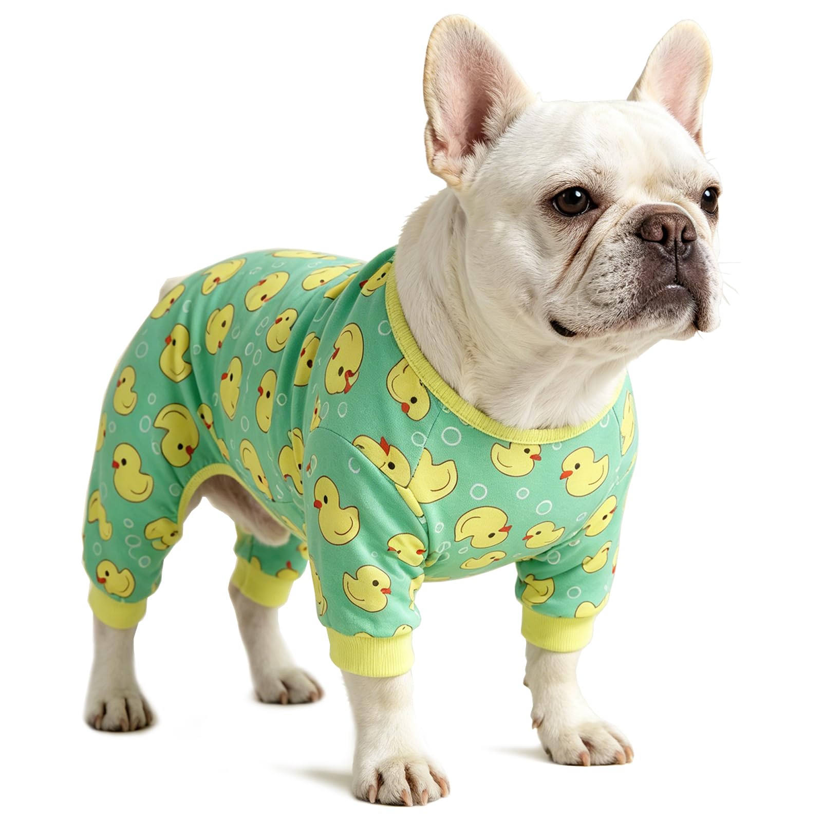 Pyjama pour chien motif canard idéal pour les soirées cocooning à la maison