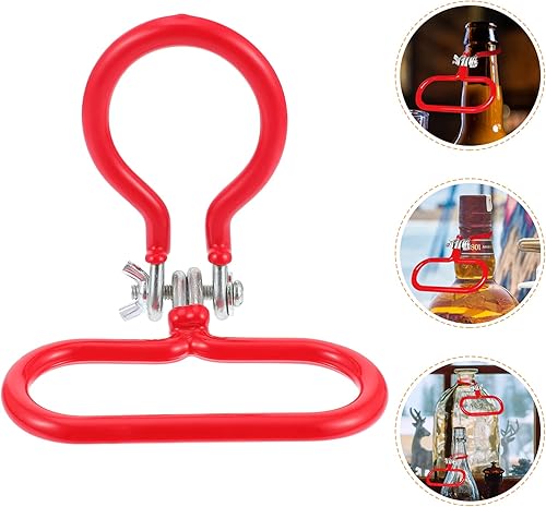 Miniatura 3 de UPKOCH 3 piezas de fermentador pesado con mango de cerveza para hacer carboy, herramienta suave, cuello rojo, soporte de elevación para el hogar,
