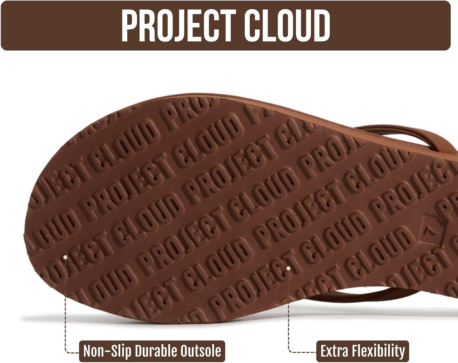 Project Cloud Platform Sandals Women Memory Foam Flip Flops image 5