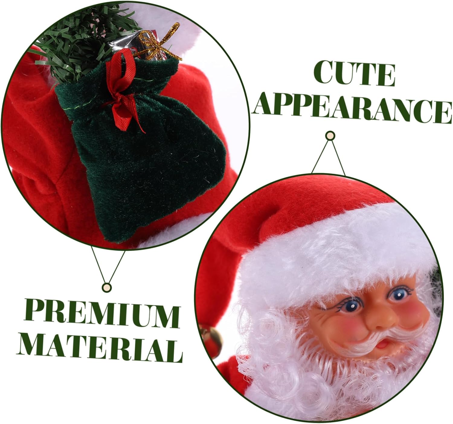 LIFKOME Dancing Santa Claus Decor Electric Shaking Christmas Ornament for Festive Home Decoration for Holiday Parties and Creating Joyful Atmosphere