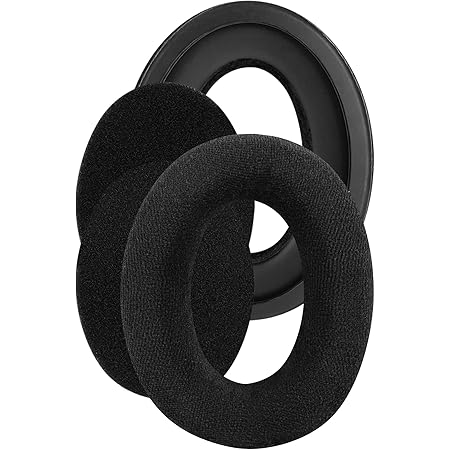Geekria Comfort Velour Replacement Ear Pads for Sennheiser HD560S, HD515, HD518, HD555, HD558, HD559, HD569, HD579, HD589 Headphones Ear Cushions, Headset Earpads, Ear Cups Repair Parts (Black)