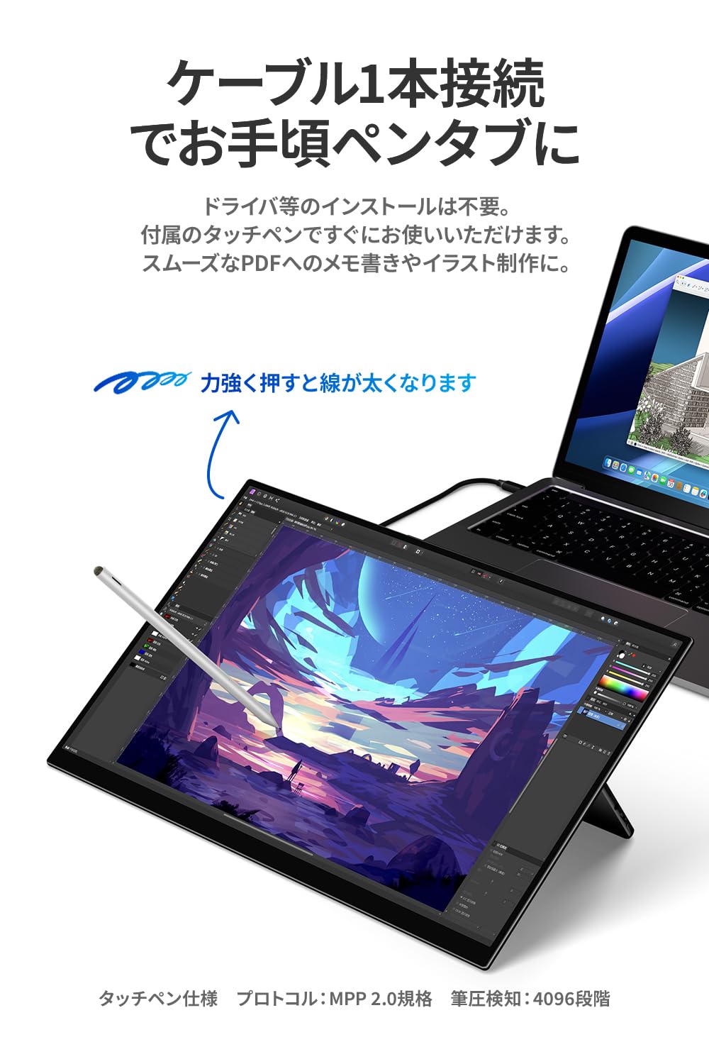 Amazon.co.jp: EHOMEWEI モバイルモニター 4K 17.3インチ QLEDパネル