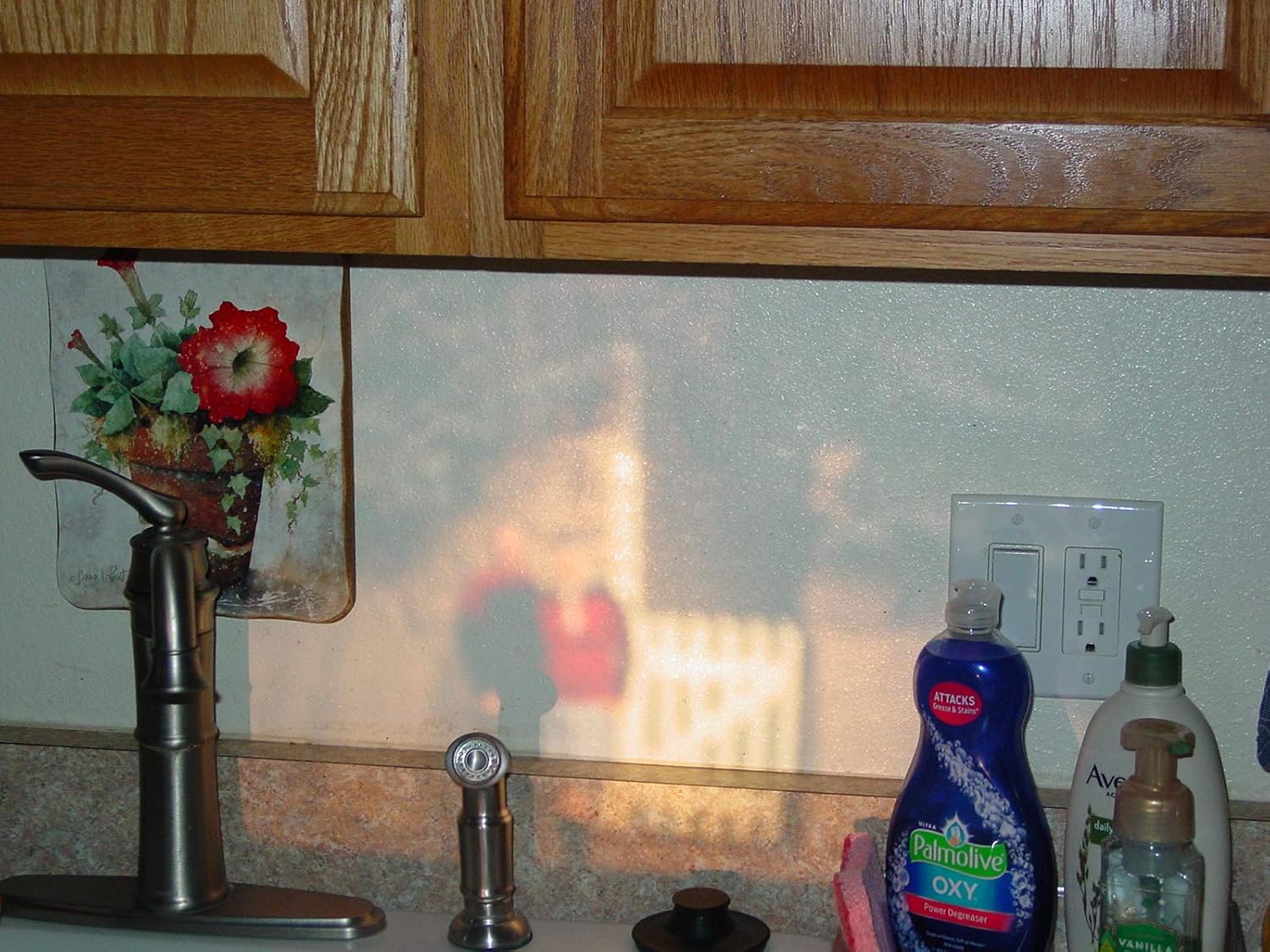 Kitchen Sink Area with Reflected Light