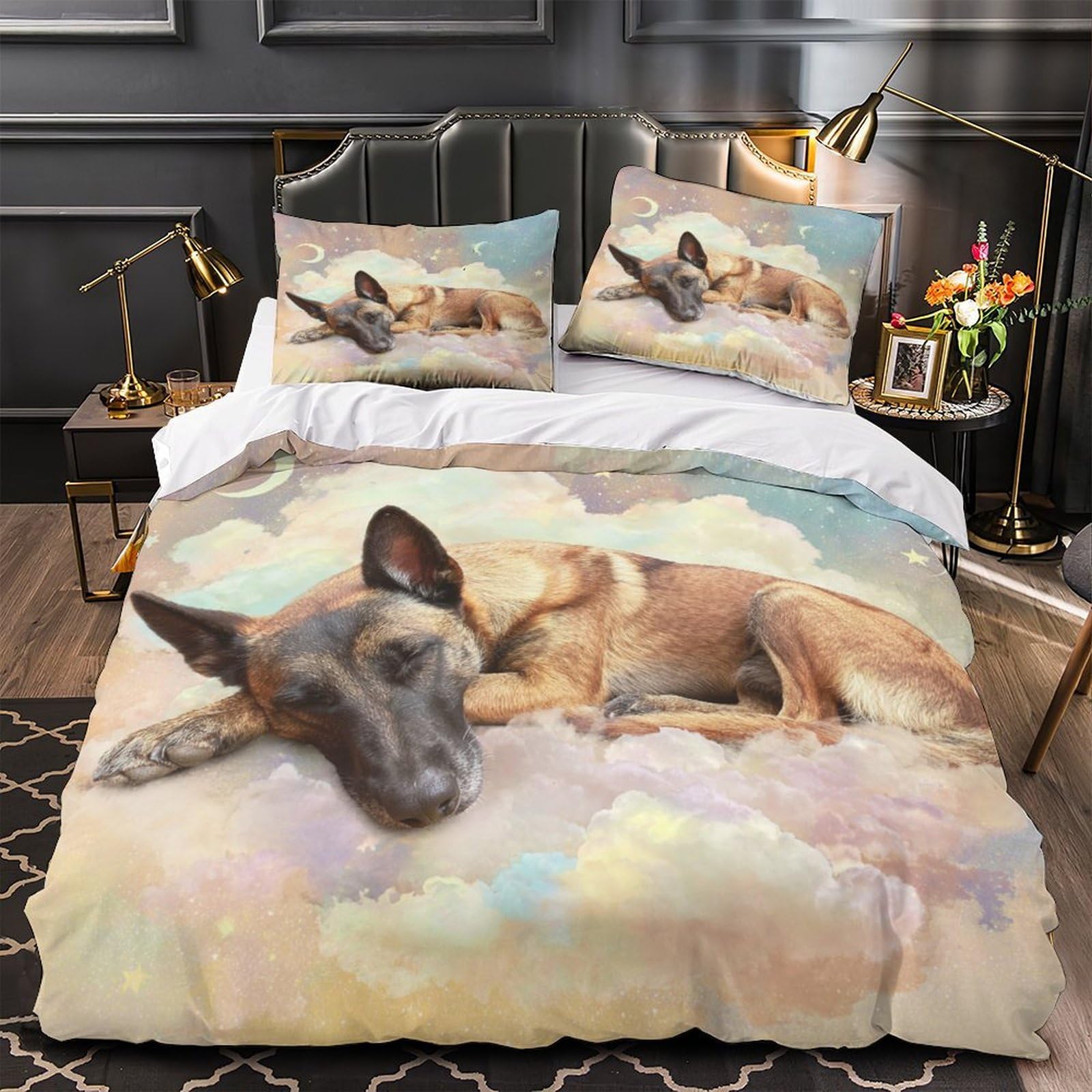 Parure de lit 3D fantastique pour chambre d'amoureux et couple cocooning