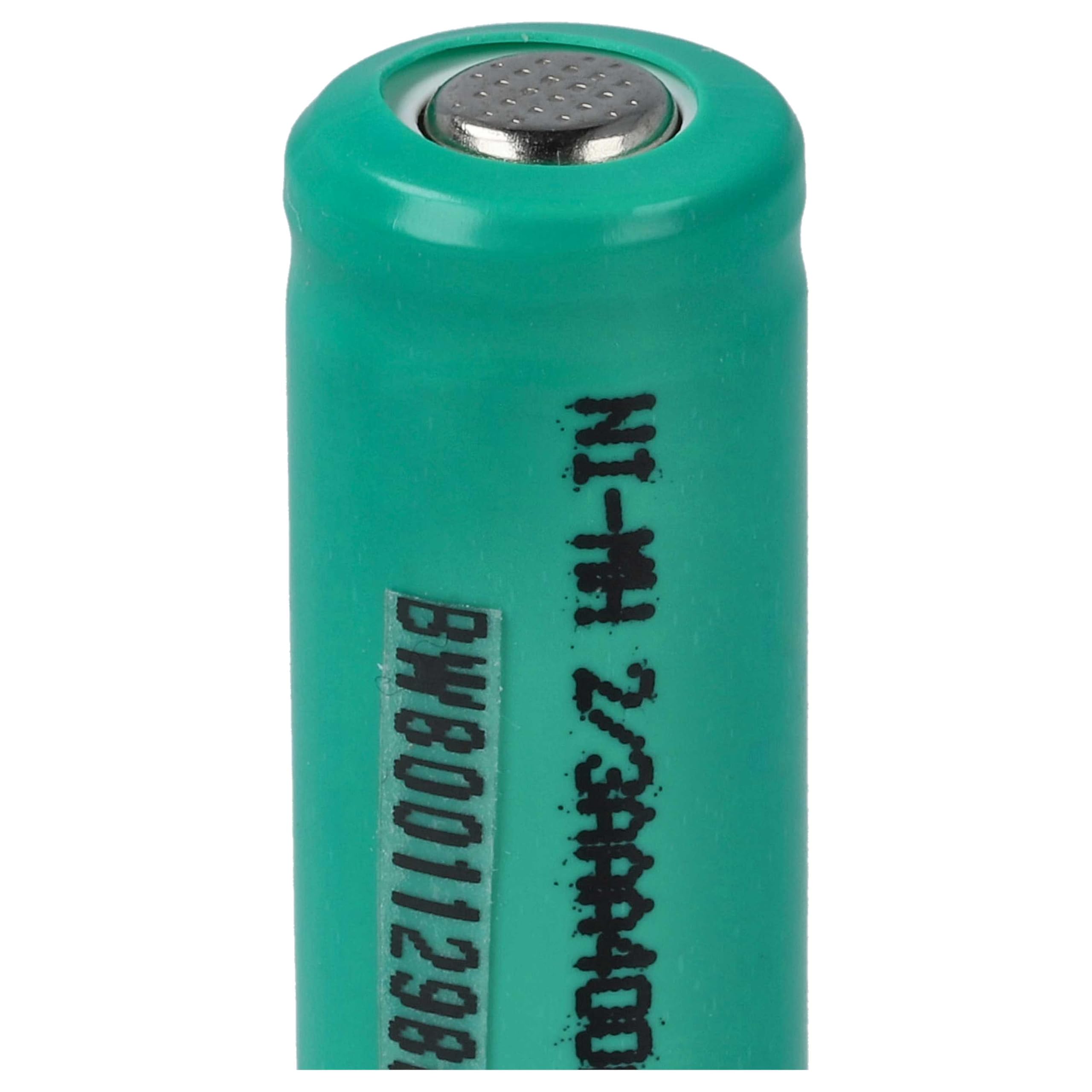 vhbw 10x Akku-Rohzellen Ersatz für 2/3AAA für Akkus