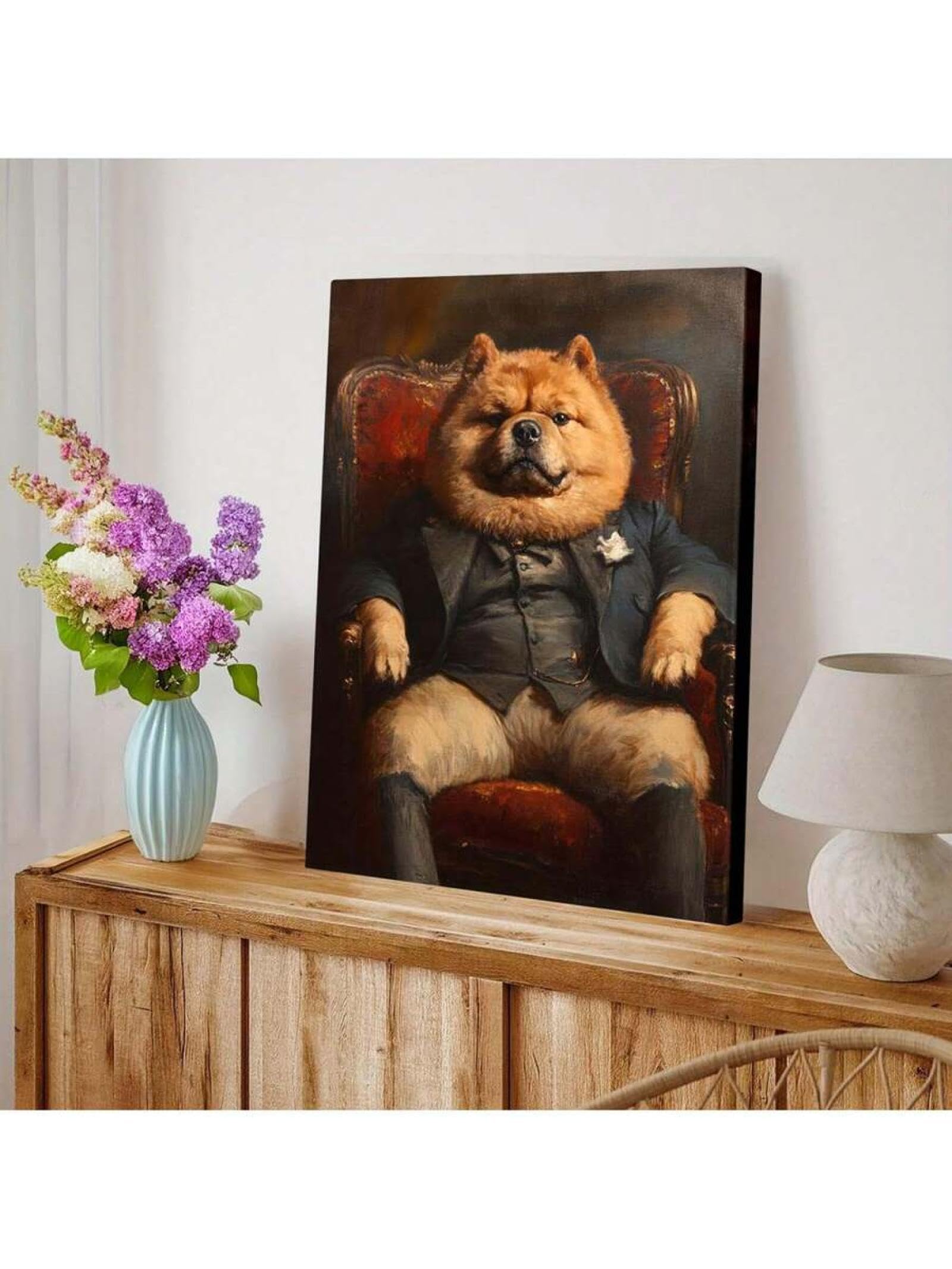 Chow Wall Art Art Prints Animal Art Decor Home Decor do salonu i sypialni Struktura 20 x 30 cm