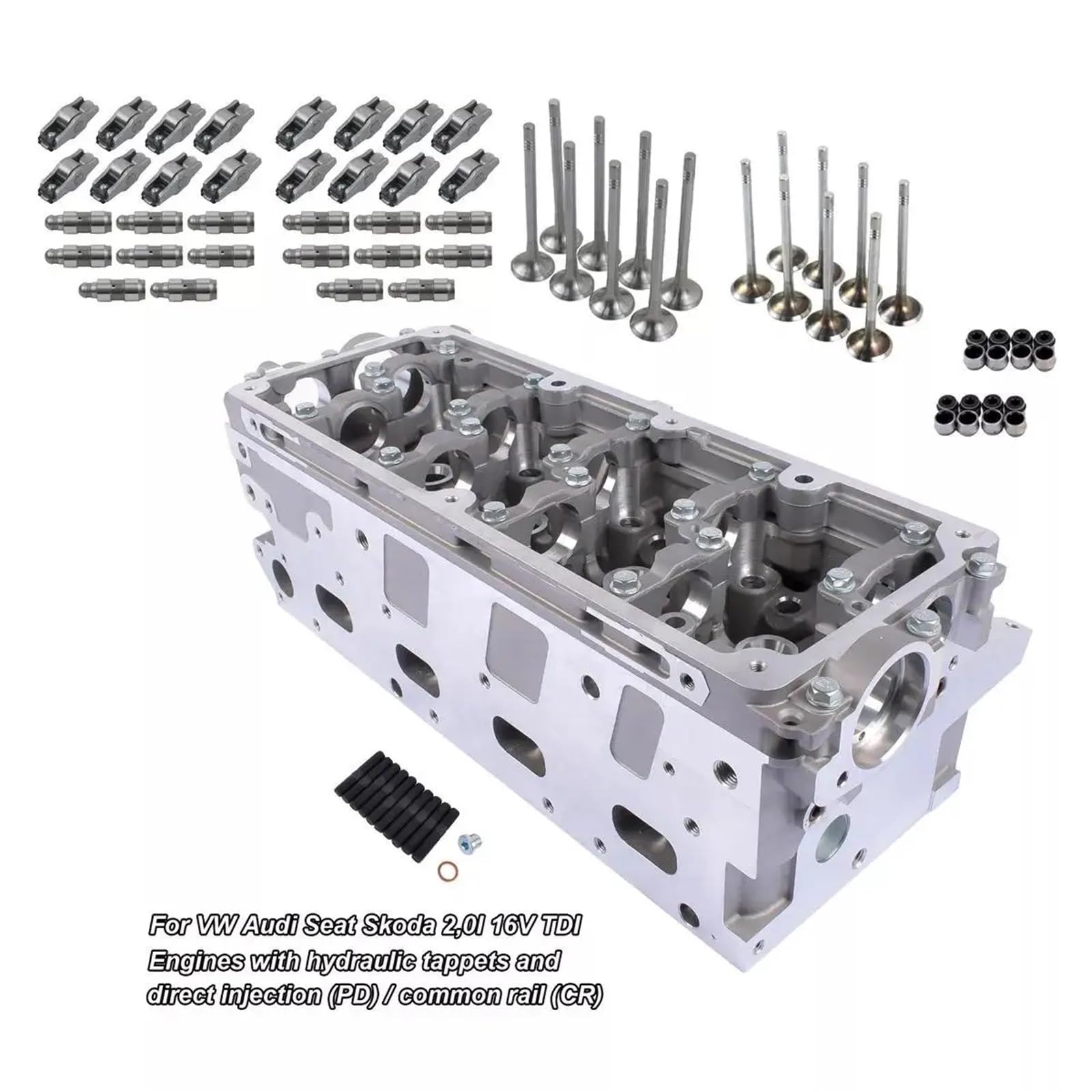 Pokrywa głowicy cylindra Głowica cylindra Zawory Wahacze Popychacze Pasuje do Audi Pasuje do VW Pasuje do Jetta 2.0 TDI 03L103351F 03L103351M 03L103351P Pokrywa dźwigienek wałka rozrządu