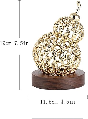 Miniatura 2 de SHUTING2020 Chino Feng Shui Escultura Chino Buena Suerte Calabaza para la Riqueza Figura Coleccionable Calabaza Decoración del Hogar, Aleación