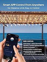 Vista 2 de XMCOSY+ Guirnalda de luces inteligentes para exteriores, luces de patio G40 de 75 pies con 34 bombillas LED regulables, control WiFi y aplicación